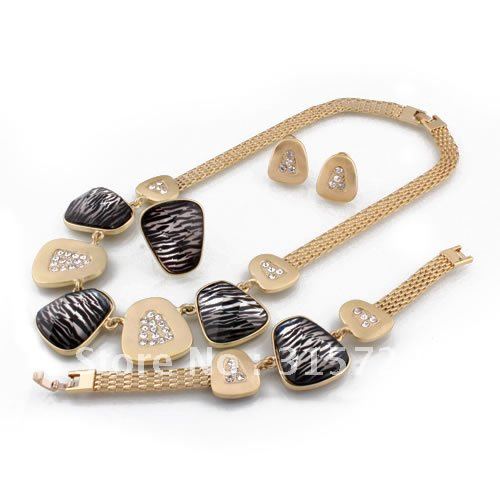 Golden Plated Sets Zinc Alloy Jewelry