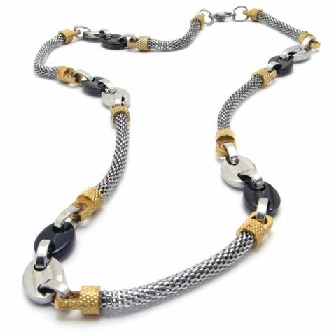 Bangles Gift Party Wedding White Black Gold Stainless Steel Jewelry