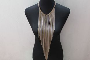 Golden Stainless Steel Necklace Acrylic Jewelry