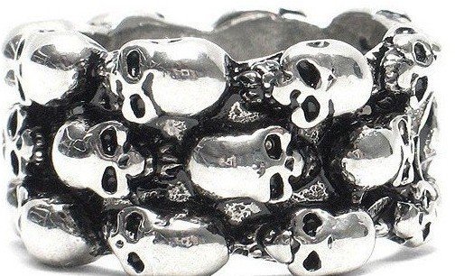South Korea Wild Boys Stainless Steel Silver Ring Acrylic Jewelry