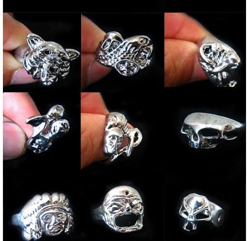 Resizable Size Silver Ring Gemstones Acrylic Jewelry