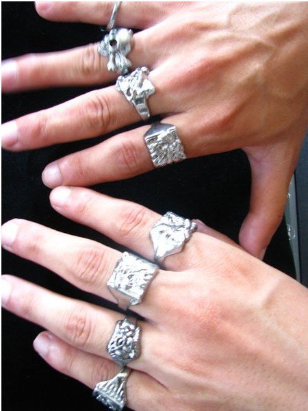 Metal Punk Gothic Stainless Steel Silver Acrylic Jewelry