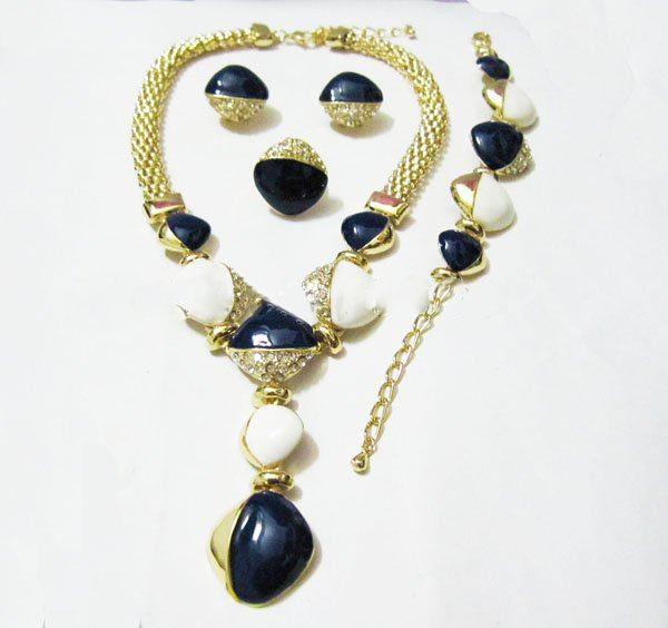 With Zircon Yellow Plated Copper Alloy Jewelry