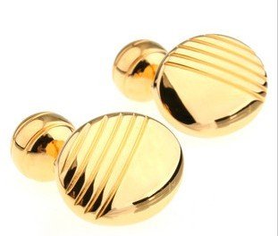 Cuff Links Style Golden Color Elegant Design Copper Alloy Jewelry