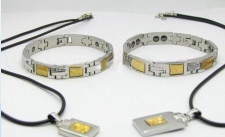 Silver & Golden Bracelets Engagement & Gift Titanium Jewelry