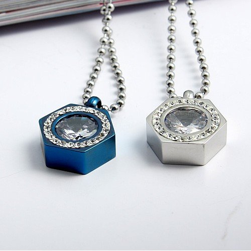 With Crystal Silver Necklace Titanium Jewelry