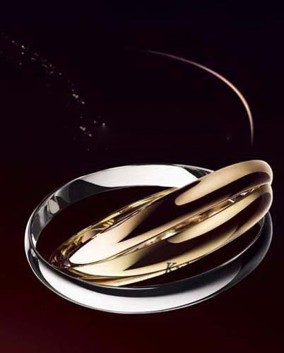 Round Shape Silver & Golden Rings Titanium Jewelry