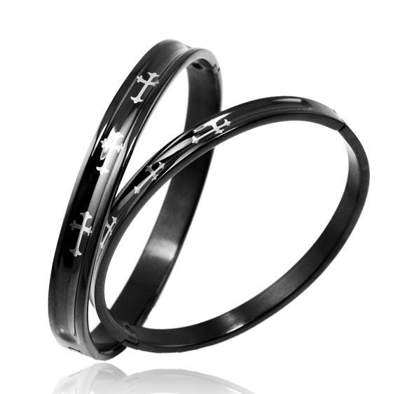Unique Black Color Elegant Style Simple Design Titanium Jewelry