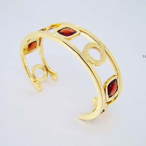 Hollow Out Design Golden Color Beaded Covered Titanium Jewelry