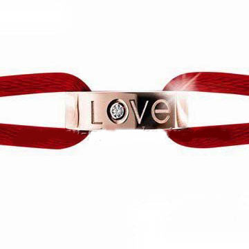 Love Series Bracelet Style with Lace Up Design Titanium Jewelry