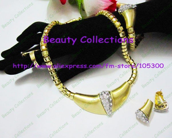 Gold Plated With Diamond Men's Silver Jewelry