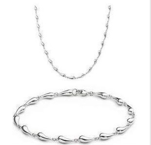Necklace & Bracelet Stainless Steel Engagement & Gift Silver Jewelry