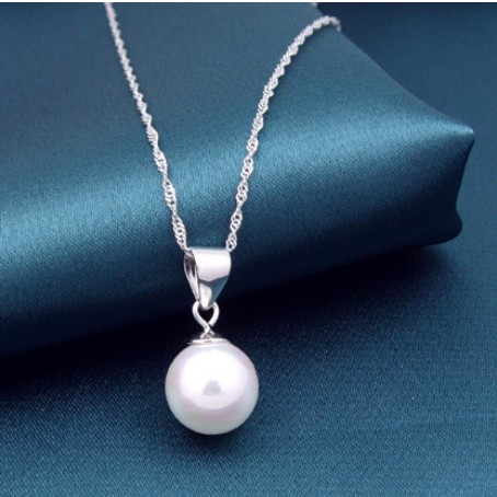 Silver Zinc Alloy Necklace Pearl Jewelry