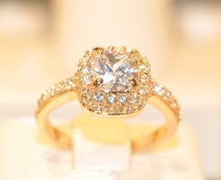 With Diamond Ring Engagement & Anniversary Gold Jewelry