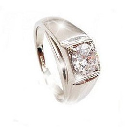 Square Shape With Diamond Rings Platinum Jewelry