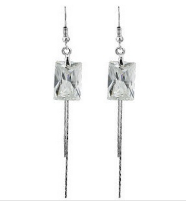 With Diamond Earrings Engagement & Gift Platinum Jewelry