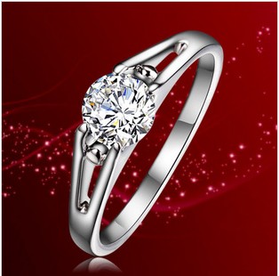 Silver With Diamond Rings Platinum Jewelry