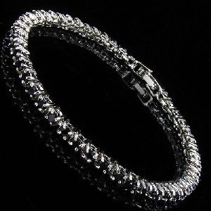 Black Round Shape Stainless Steel Men's Bracelets & Bangles