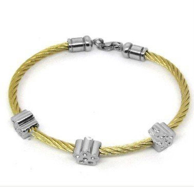 Stainless Steel With Zircon Unisex Bracelets & Bangles