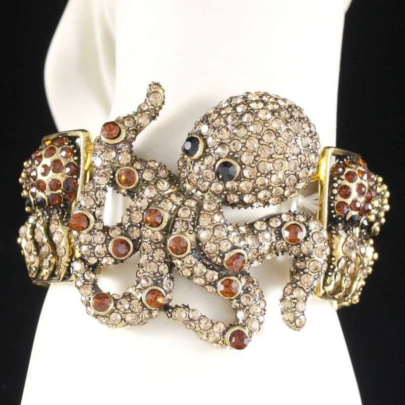 Gold With Diamond Zinc Alloy Bracelets & Bangles