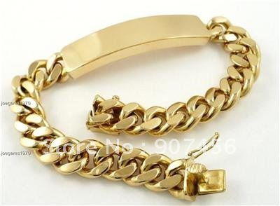 Chain Shape Gold Zinc Alloy Bracelets & Bangles
