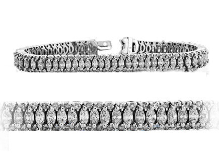 White Diamond Round Shape Gift & Anniversary Bracelets & Bangles