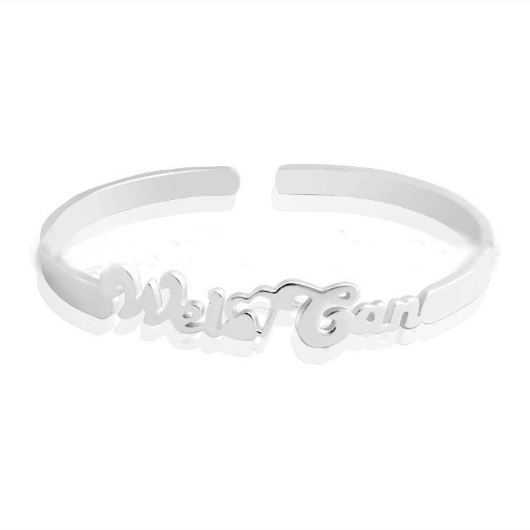 Silver Stainless Steel Engagement & Gift Bracelets & Bangles