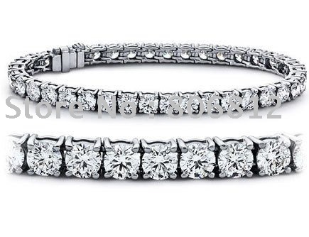 Silver With Diamond Stainless Steel Bracelets & Bangles
