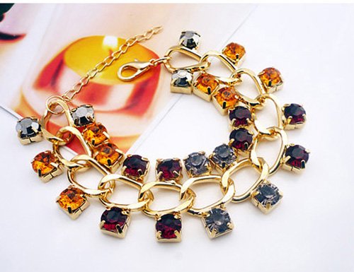 Golden With Crystal Round Shape Bracelets & Bangles