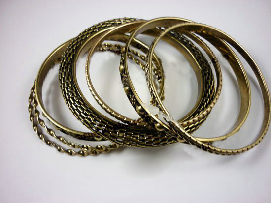 Bronze Stainless Steel Round Shape Bracelets & Bangles
