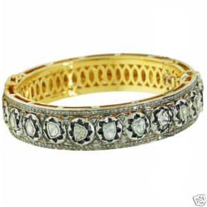 Gray With Diamond Alloy Bracelets & Bangles