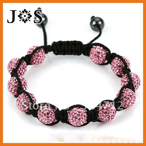 Black With Red Crystal Round Shape Bracelets & Bangles