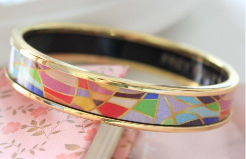 Round Shape Stainless Steel Colorful Images On Bracelets & Bangles