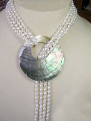 Women's White With Pearl Gift & Party Necklaces