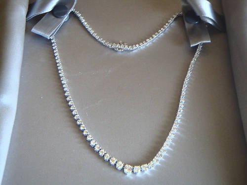 White Acid Resistant With Diamond Necklaces