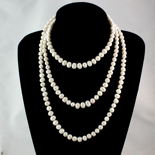 White Oval Shape Pearls Gift & Anniversary Necklaces