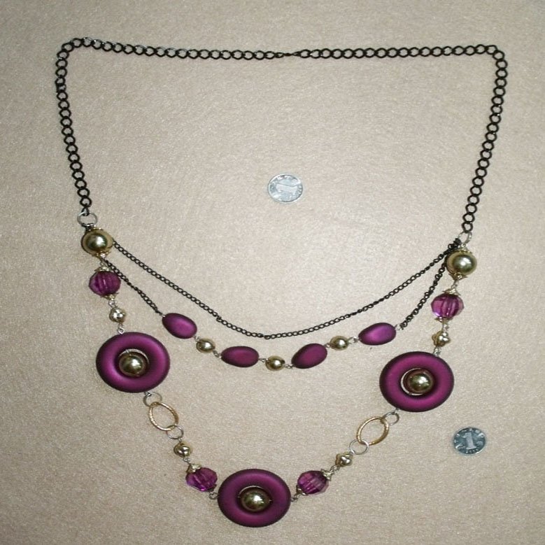 Manual Alloy Artificial Gems Beaded Ladies' Necklace