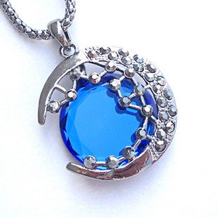 Manual Sapphire Zircon Crystal Ladies' Sweater Necklaces