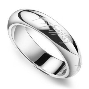 Silver With Words On Zinc Alloy Rings