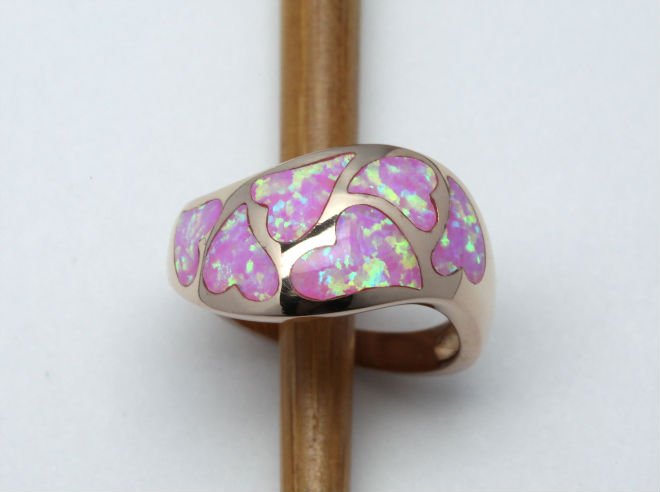 Silver Heart Shape Stainless Steel Rings