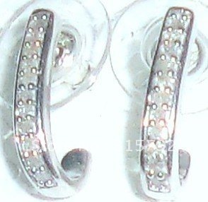 Round Shape With Diamond Alloy Earrings