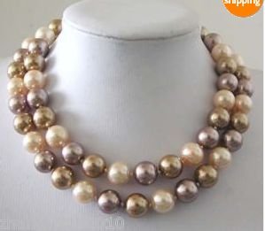 Brown Pearls Two Row Gift & Party Pendants & Charms