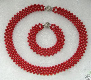 Red 4 Rows Necklace & Bracelet Gifts & Decoration Pendants & Charms