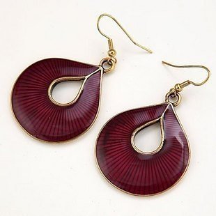 Red Zinc Alloy Earrings Body Jewelry