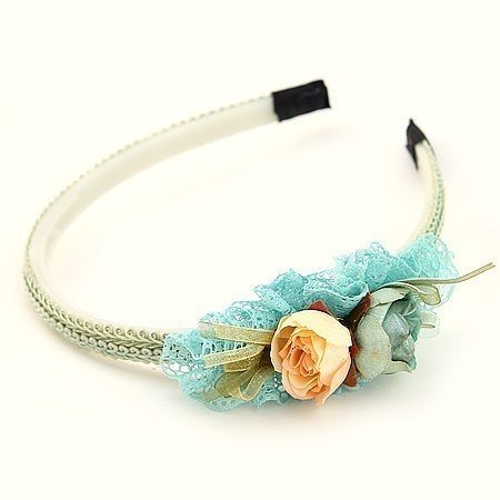 Blue With Flowers Hair Bands Body Jewelry