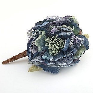 Dark Blue Flower Shape Hairpin Body Jewelry