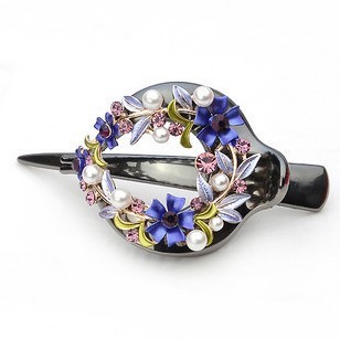 With Diamond Black Plastic Hair Jewelry