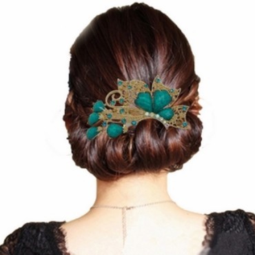 Stainless Steel With Crystal Hairpin Hair Jewelry