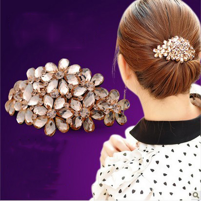 18KGP Zinc Alloy Crystal Elephant Hair Jewelry