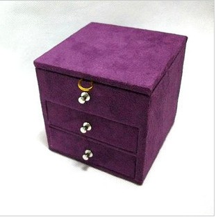 Purple Resin Columniform Mini Jewelry Boxes